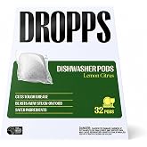 Dropps UltraWash Dishwasher Detergent Pods, Lemon Citrus (32 Ct) - Cuts Grease &amp; Stuck-On Food | Sparkling Dishes &amp; Glasses | Residue-Free | Clean Ingredients | No Pre-Rinse | Plastic Free Packaging