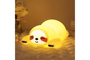 CoolGift Mart Sloth Gifts, Cute Animal Silicone Night Light, Touch Control & Timer, USB Rechargeable, Suitable for Breastfeed