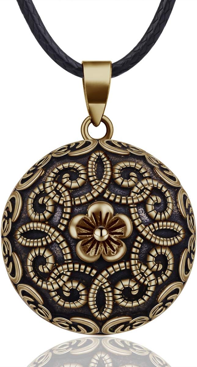 Eudora Harmony Vintage Style Creative Music Wishing Chime Ball Pendant Necklace for Women Ladies Best Jewellry Original Gift, 45inch