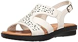 Easy Street Women's Bolt Flat Sandal, White, 9 Wide