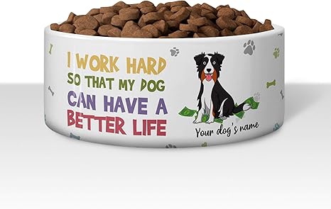 Amazon Com Australian Shepherd Dog Pet Bowl Personalized Ceramic Pet Bowls Water And Food Dog Bowl Custom Pet Bowls For Dog Puppy Pet Supplies