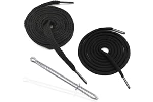 WALWAL 2 Pack 51 Inch Replacement Drawstrings Cotton Drawstring Cord, Suitable for Sweatpants Hoodies Shorts, with Threader T