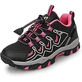 UOVO Girls Boys Hiking Shoes Boys Girls Waterproof Sneakers Kids Running Tennis Outdoor Shoes Non-Slip Lightweight