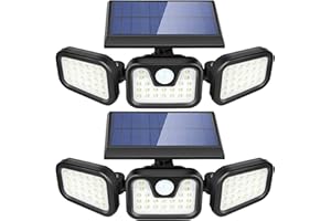AVJONE Solar Lights Outdoor, 3000LM Super Bright Motion Sensor Outdoor Lights, IP65 Waterproof 6500K Solar Powered Security Flood Light for Garage Yard Patio