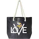 Littlearth NFL Minnesota Vikings Love Rope Tote, Team Color, 19" x 6" x 14"