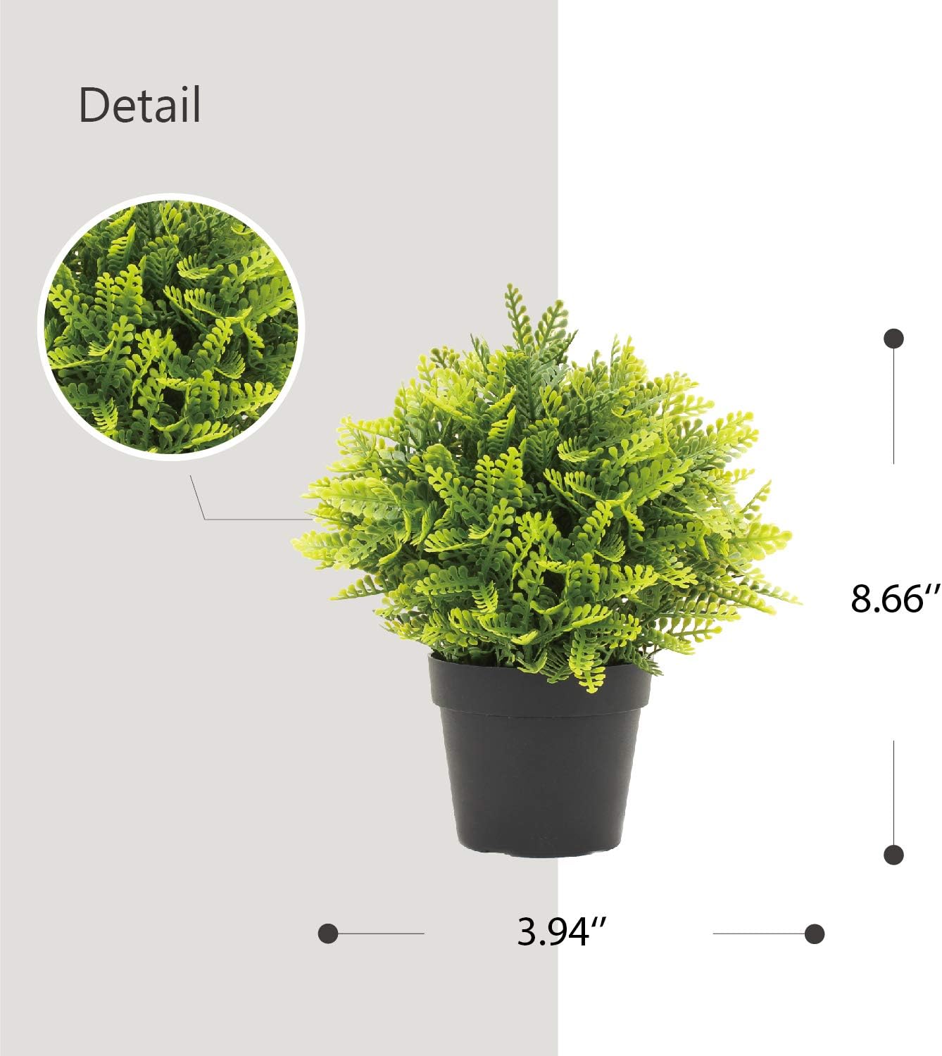 ECOOPTS Flower Planter Artificial Plant Pots Mini Succulent Plant Pots for Indoor and Outdoor Use, Mimosa Flower, 1 Pack -