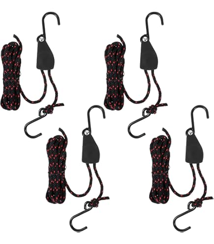 Acronde 4pcs 1/8 Adjustable Heavy Duty Rope Hanger Ratchet Kayak And