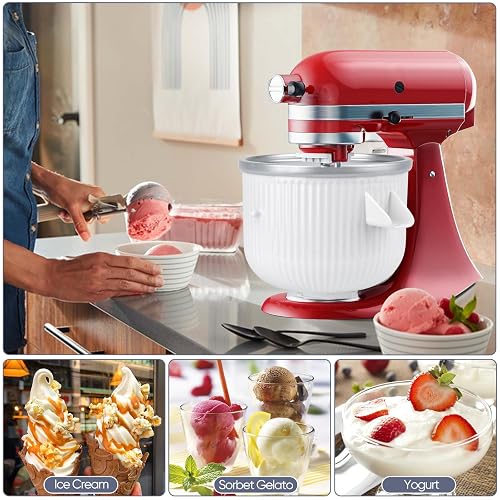 kitchen aid stand mixer ice cream maker attachment