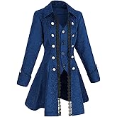Rainday Women's Steampunk Pirate Jacket Medieval Gothic Tailcoat Victorian coat Costume