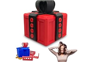 RTSQYCB Annoying Gift Box with Screws, The Annoying Present, Annoying Gift Box with Just for You Finger in a Box, Surprise Funny Prank Box (Red Black,S)