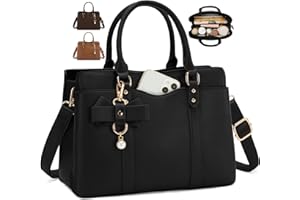 RAINSMORE Purses for Women Waterproof Top-Handle Handbags Fits 10.9-Inch IPad Soft PU Leather Ladies Shoulder Purses