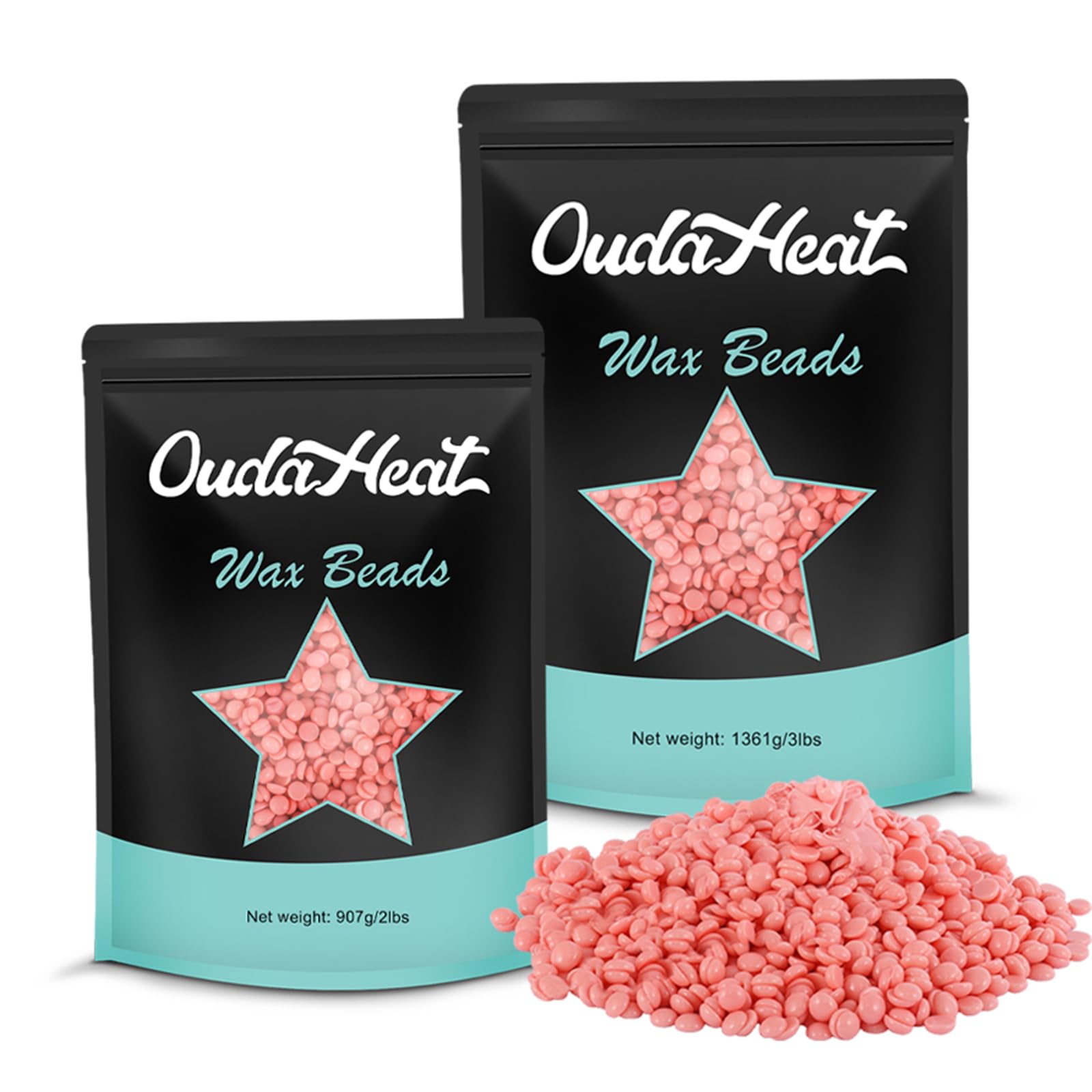 Photo 1 of 1 pack 5 lb Bulk Hard Wax Beads for Hair Removal and Brazilian Full-Body Waxing, Gentle on Sensitive Skin, Bikini Face Leg Underarm Back Chest, Fine and Coarse hair, At-Home and Professional Salon Use, Pink