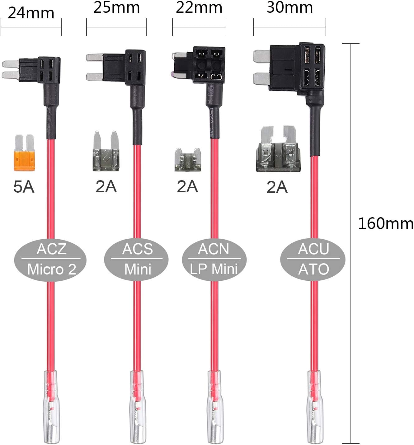 Splinktech Hard Wire Kit For Dash Cam / DVR / GPS - Mini USB - Auto On/Off