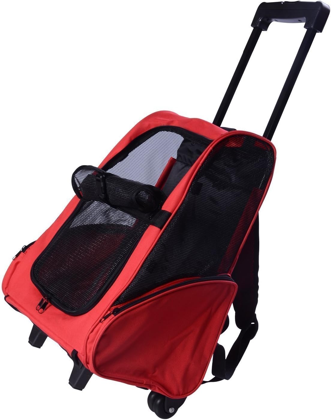 Outsunny PawHut Trolley Zaino per Cani Gatti ed Altri Animali 2 in 1