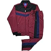 Royal Threads Canada Men's Tracksuit Warm-Up 2-piece Retro Style Track Jacket & Pants Matching Set