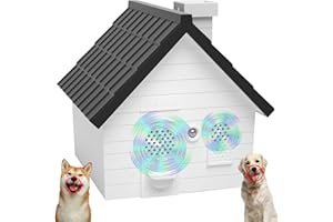PLUS CABLE Anti Barking Device for Dogs, Dog Bark Deterrent Devices, 4 Modes Dog Barking Silencer, 50FT Ultrasonic Bark Box, Waterproof Barking Control Devices Indoor Outdoor Stop Dog Barking Device