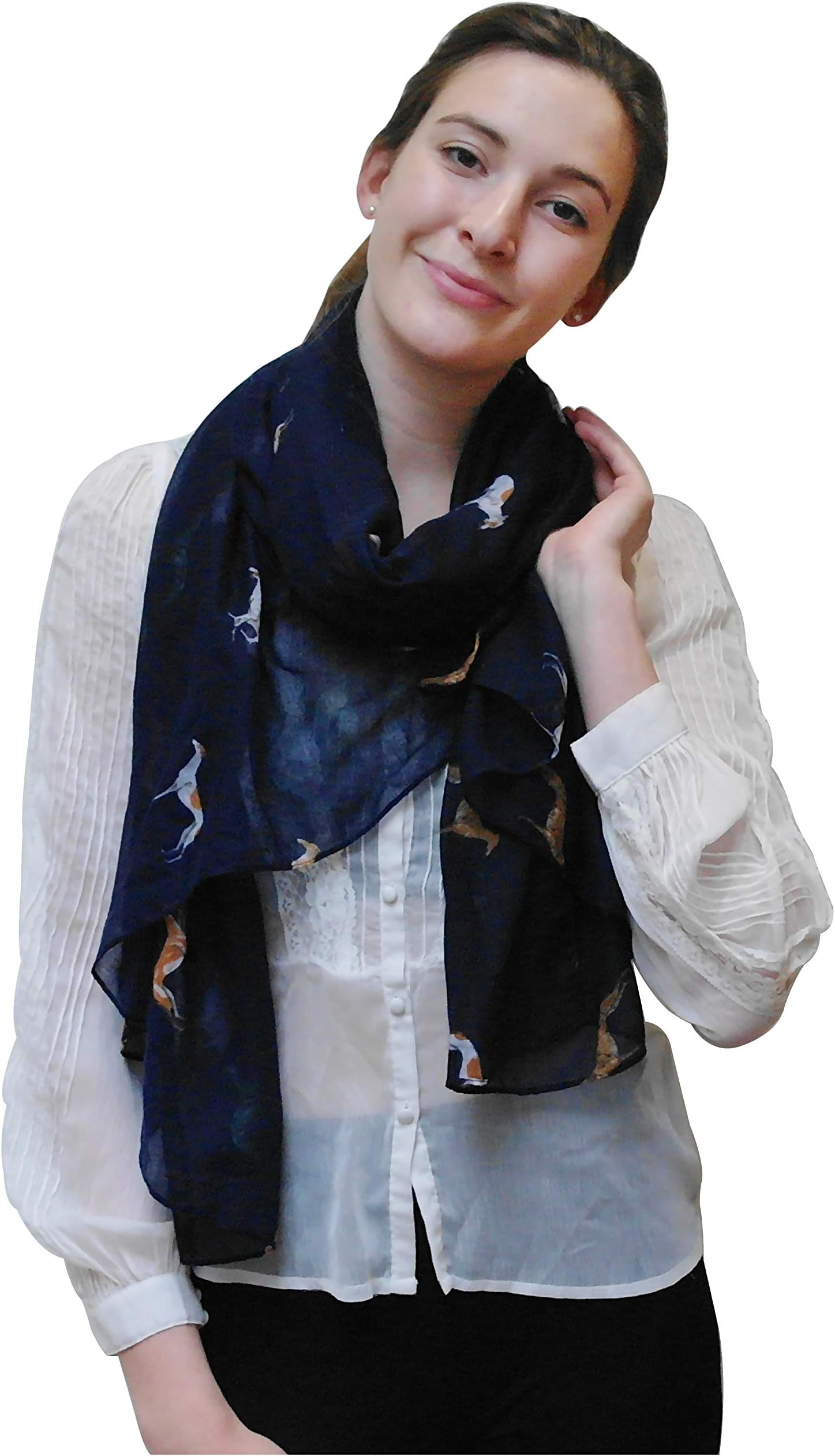 SEW ELEGANT NEW Ladies Women's Greyhounds Dog & Terrier Dog Print Scarf