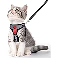 NCMAMA Cat Harness and Leash Set for Walking Escape Proof, Soft Adjustable Kitten Harness Breathable Mesh with Reflective Str