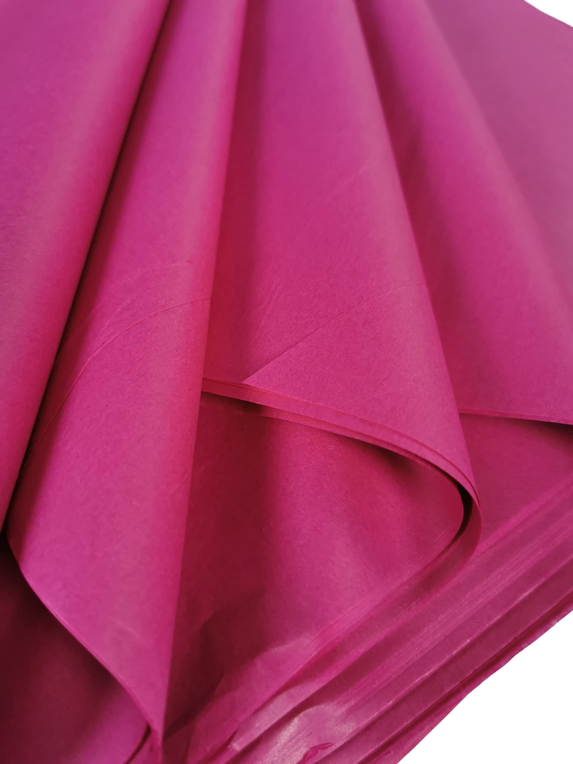 Bright Pink Fuchsia Tissue Paper 50 Large Sheets, Acid Free Art Paper, Perfect for Gift Wrap, Storage, Packing, Art & Craft Bulk Pack Archiving Shredding 70 x 50cm Sheet Size