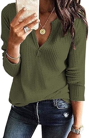 women's thermal knit tops