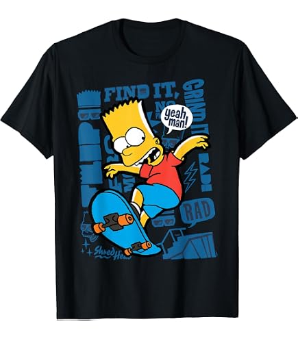 Amazon.com: The Simpsons Bart Simpson Way in Trouble X-Ray T-Shirt