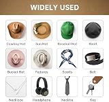 NiHome 8pk Clear Acrylic Wall Mount Hat Holder Cowboy Baseball Cap Organizer view 4