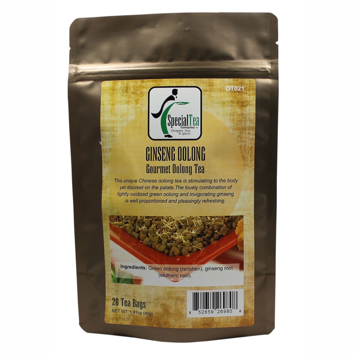 Ginseng Oolong Tea, 20 Tea Bags Grocery & Gourmet Food