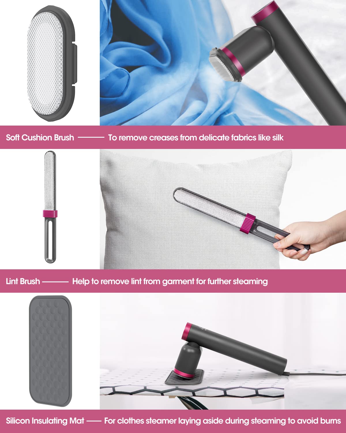 Mistsince Handheld Steamer for clothes,15-Second Heat,15-Min Run Time,2-in-1 mini Iron | Steam,Wrinkle Remover for Clothes,Portable Clothes Travel Steamer for Shirt,Safe Auto Shutoff（100V-140V）