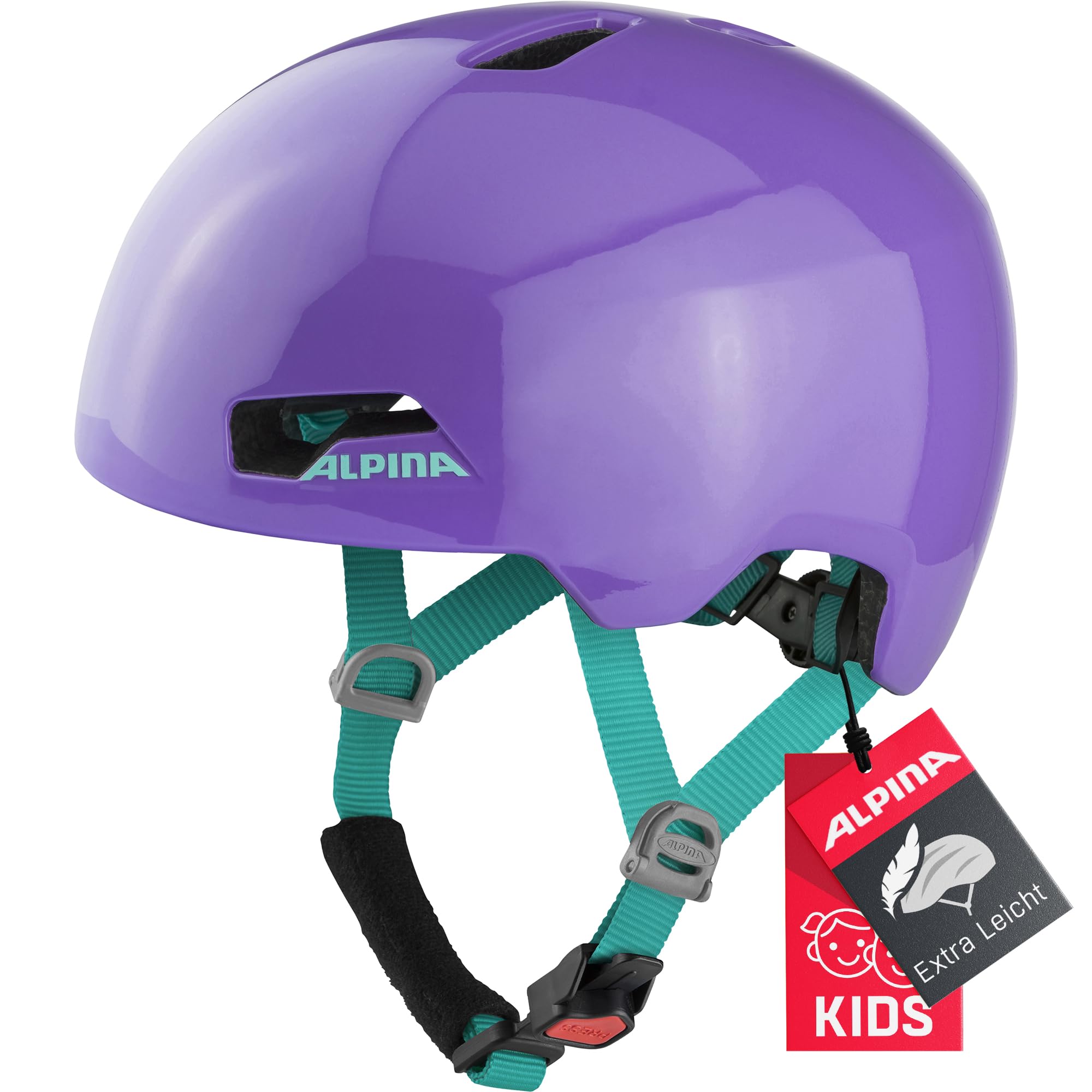 ALPINA Unisex - Children, HACKNEY cycling helmet, purple gloss, 51-56 cm
