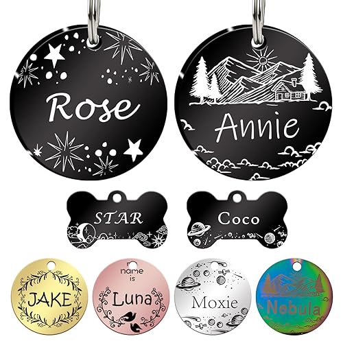 Cat Dog Tag, Custom Dog Tags for Pets Cat Tags Personalized Small