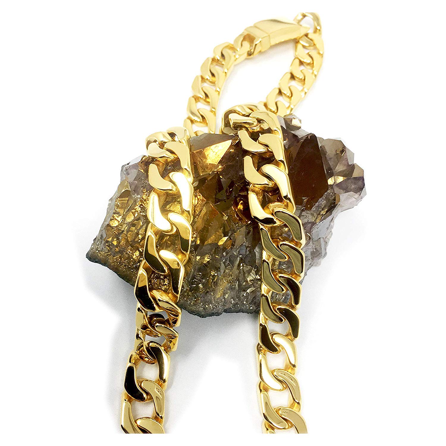 Buy 24K Gold Cuban Link Chain Necklace 
