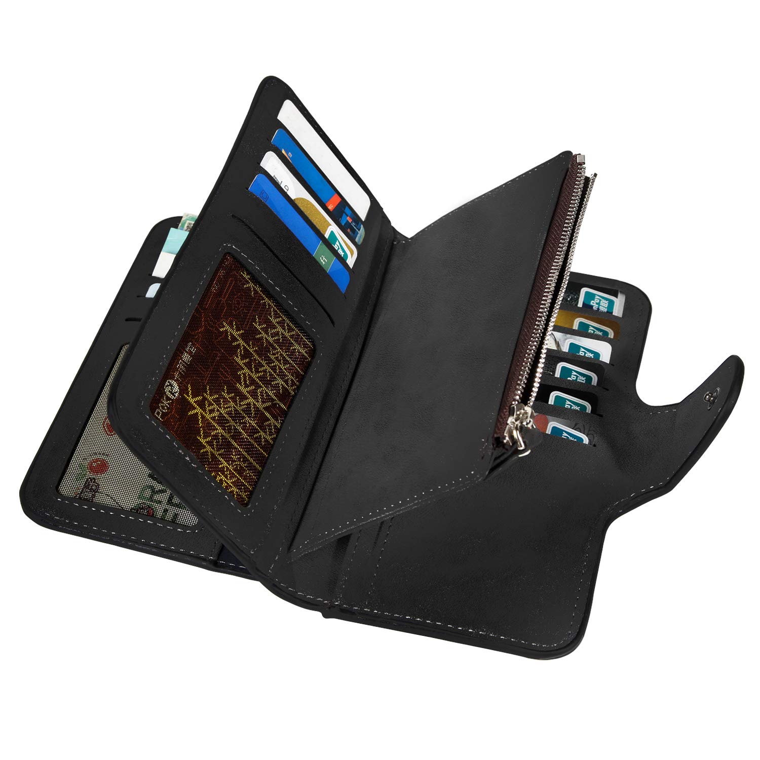 Wallet for Women RFID Blocking Clutch Purse Long Ladies Credit Card Holder Organizer(Black) …