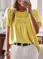 Falechay Summer Tops for Women 2025 Darker Yellow