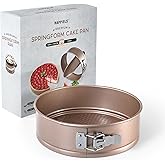 HAPPIELS Non-Toxic Nonstick 10-Inch Round Springform Cake Pan 3-inches deep | Cheesecake Leak Proof Baking Pan