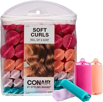 Conair 61118 Foam Rollers - 48 Piece Set - Hair Styling Curlers