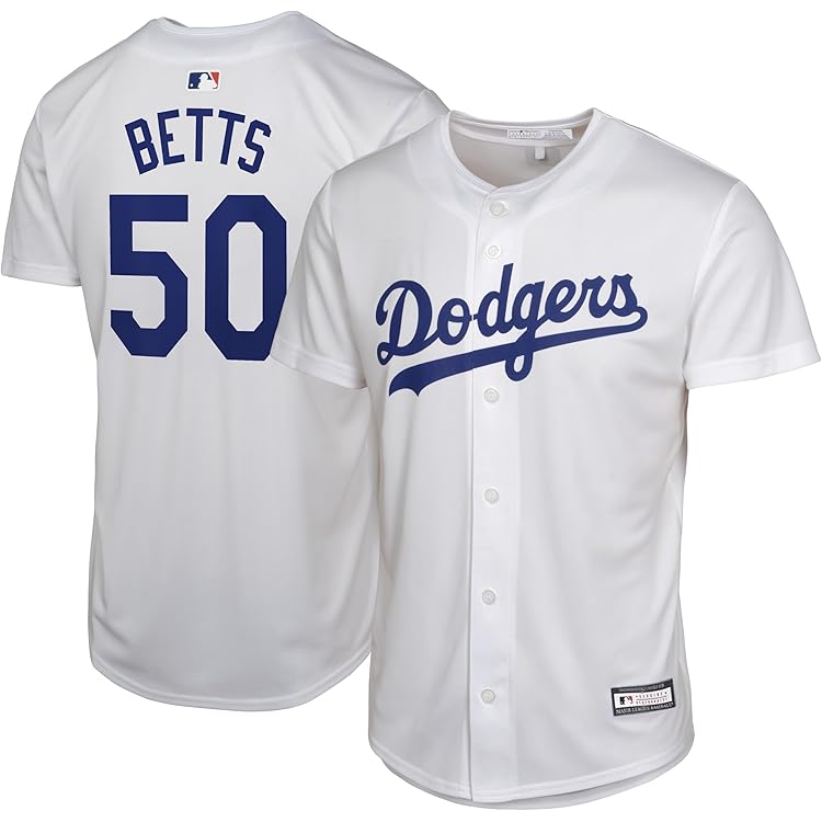 Nike Los Angeles Dodgers Betts 50 ボーイズXL Nike Men's Los Angeles Dodgers #50 Mookie Betts White Home