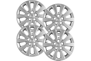 Hubcaps.com - Premium Quality 16" Silver Hubcaps / Wheel Covers fits Nissan Sentra, Heavy Duty Construction (Set of 4)