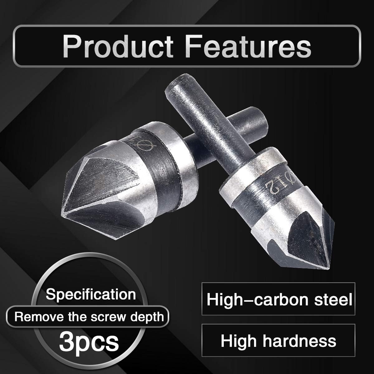 KATUR 5 Flute Metal Countersink Drill Bit Set - Image 5