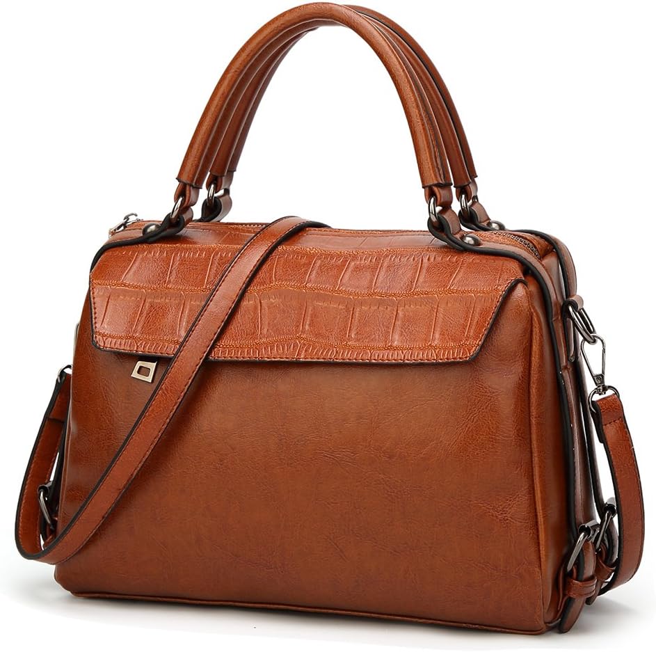DALFR Tote bags Vegan Leather Top Handle Purse For Women Designer Shoulder Handbag Work Travel