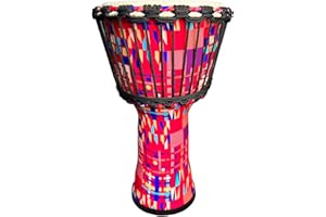 TAOSKNE Hand Drum, Djembe, Bongo, Congo,Easy to learn and portable， Suitable for Beginners and Professional Drummers (Red)