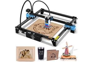 Twotrees TTS-55 Pro Laser Engraver 5500mW Laser Engraving Machine,Laser Cutter,30000mm/min Speed,0.08mm Laser Spot Engraver Machine for DIY,Wood,Metal,Acrylic,Glass,Stainless Steel