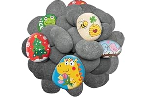 26PCS Large Painting Rocks, Natural River Rocks, 2-3 Inches Flat Rocks for Painting, Rock Painting for Kids, Stones for Arts 