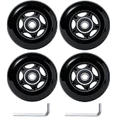 VORTRACK 4-Pack Inline Hockey Skate Wheels - 85A Durable PU Wheels with ABEC-9 608-2RS Bearings &amp; Floating Spacers, 80/76/72/70/64mm for Blades Roller Skates, 70mm