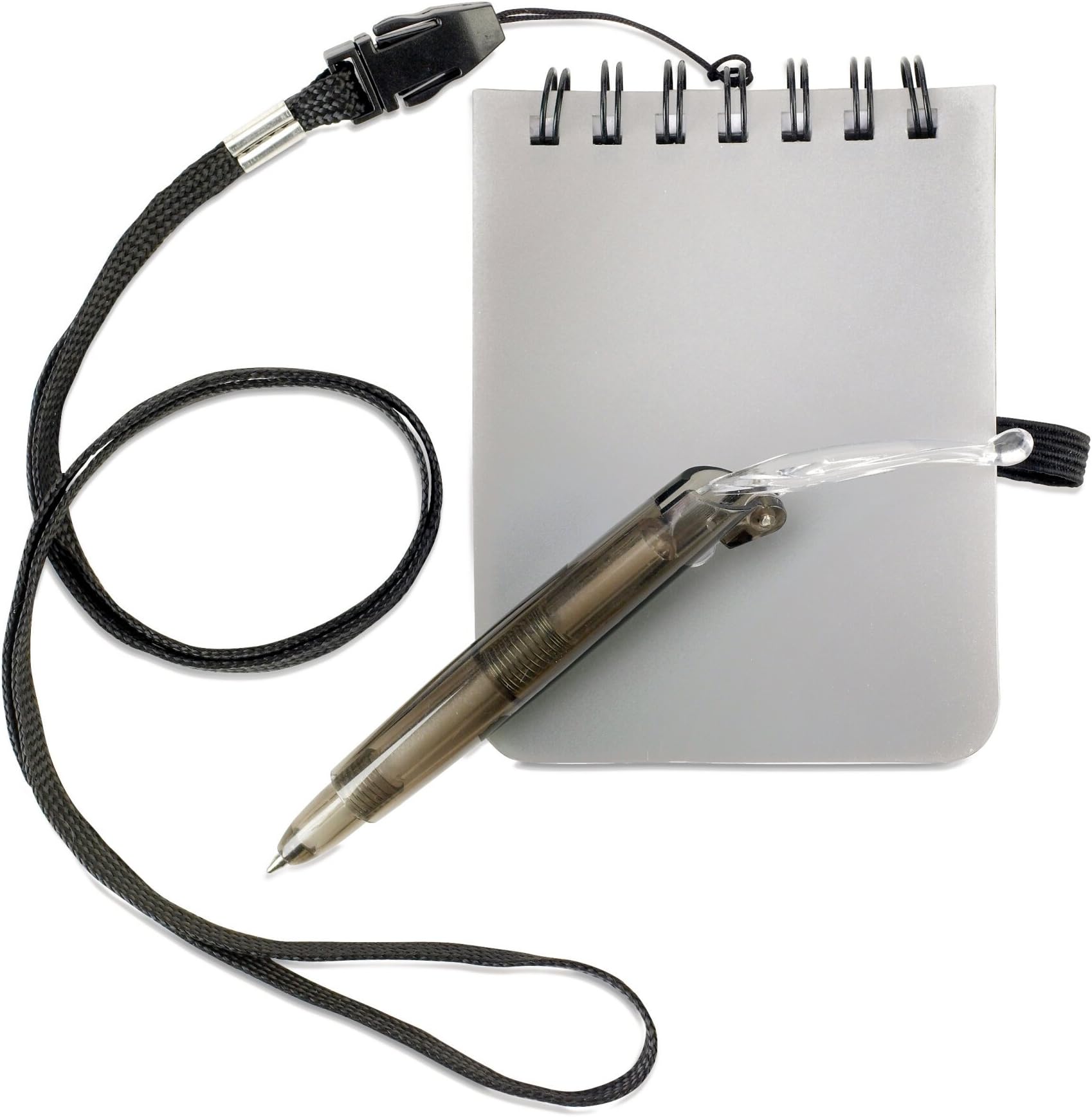 PromotionGift Notebook with pen and lanyard - matt silver