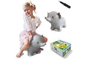 HotMax Bouncy Horse, Inflatable Bouncing Animals Hopper for Toddlers or Kids, Ride on Rubber Jumping Toys for Boy or Girl Birthday Gift(Grey Elephant)