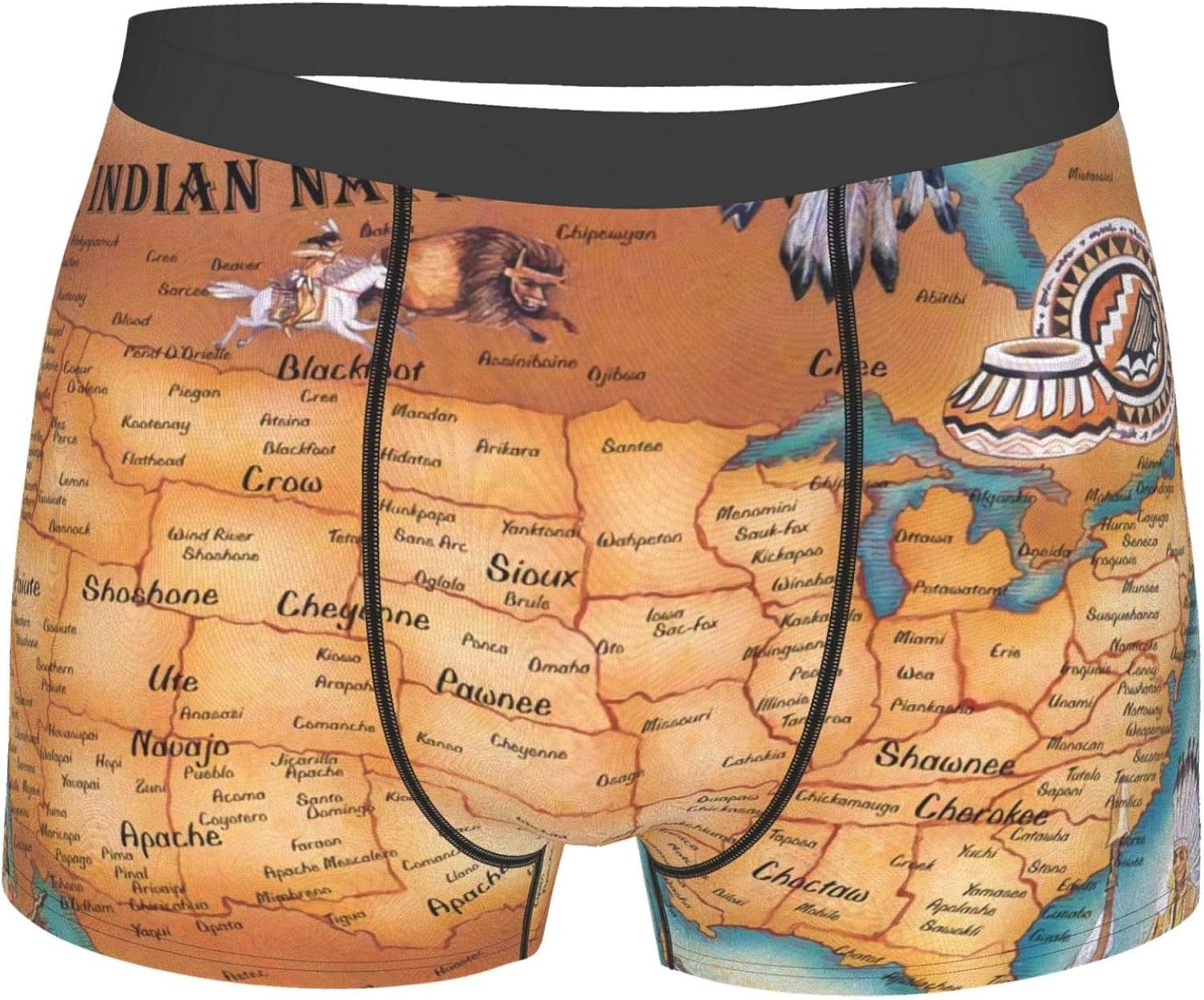 tribes of the indian nation Underwear Mens Stretch Classic Fit Boxer
