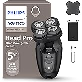 Philips Norelco Head Shaver Pro 5000 Series - Electric Shaver for Men and Women, 360° Flexing Head & ComfortCut Blades for Clean Shave, Gentle on Skin, Model HS5980/40