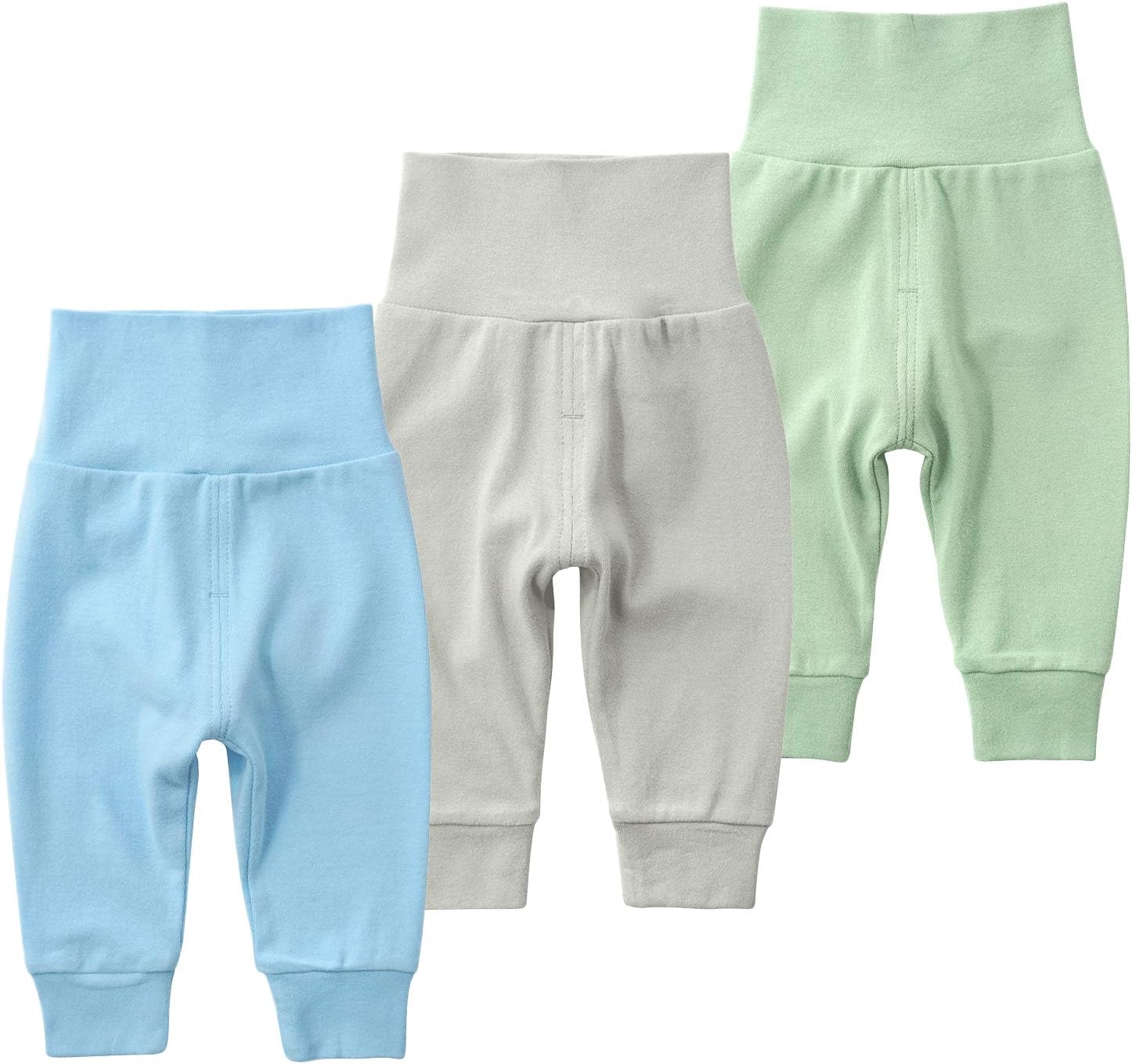 Teach Leanbh Baby Cotton High Waist Footed Pants Casual Leggings 0-12 Months