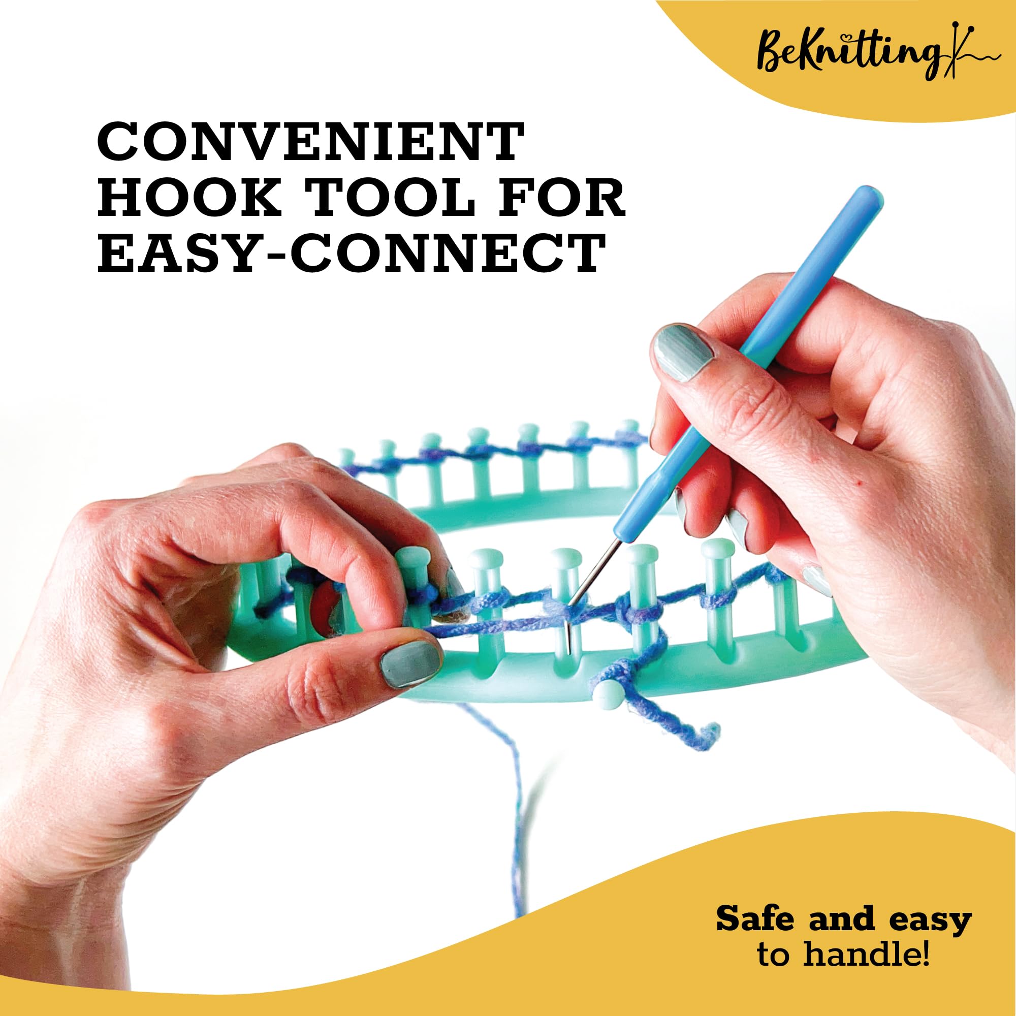 BeKnitting Loom Knitting Pen Tool & Crochet Hook for Beginners Adults & Kids - DIY Arts & Craft Tool