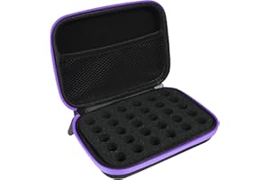 ZORETCO Essential Oil Storage Holder Organizer Carrying Case, Essential Oils Box Holds 30 Bottles 1ml- 3ml Bottle Travel Storage Organizer Bag for doTERRA & Young Living (Box Only)